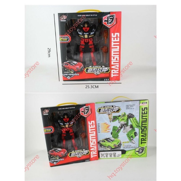 Đồ chơi xếp hình robot biến hình oto chạy đà