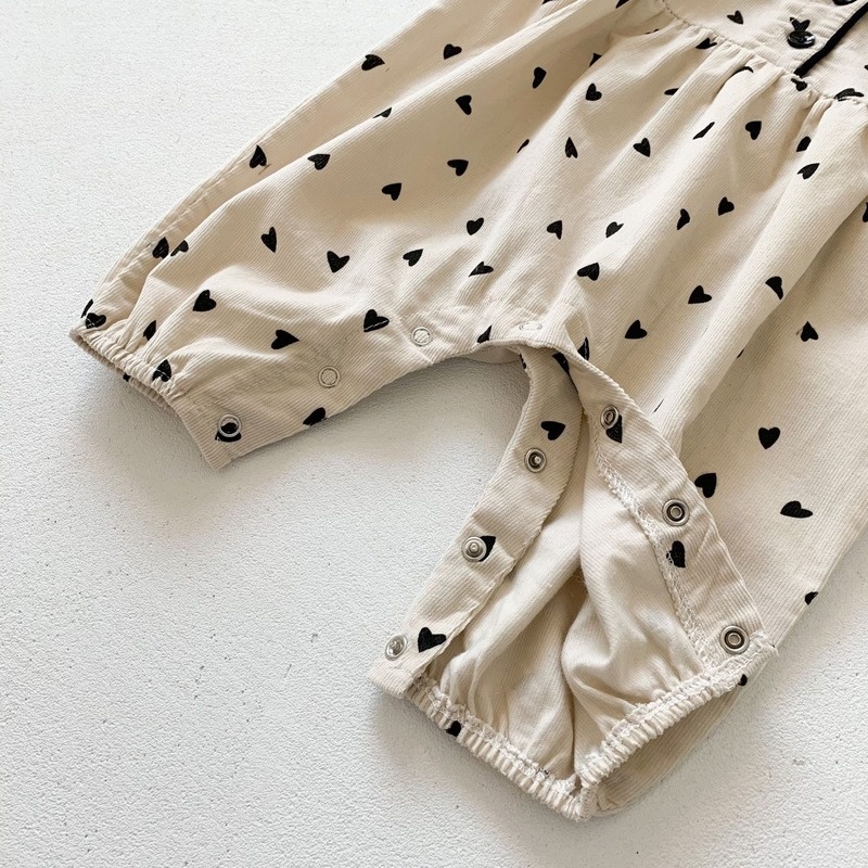Áo Liền Quần Bằng Cotton Tay Dài Thời Trang Mùa Thu Hàn Quốc Cho Bé Gái 0-2 Tuổi