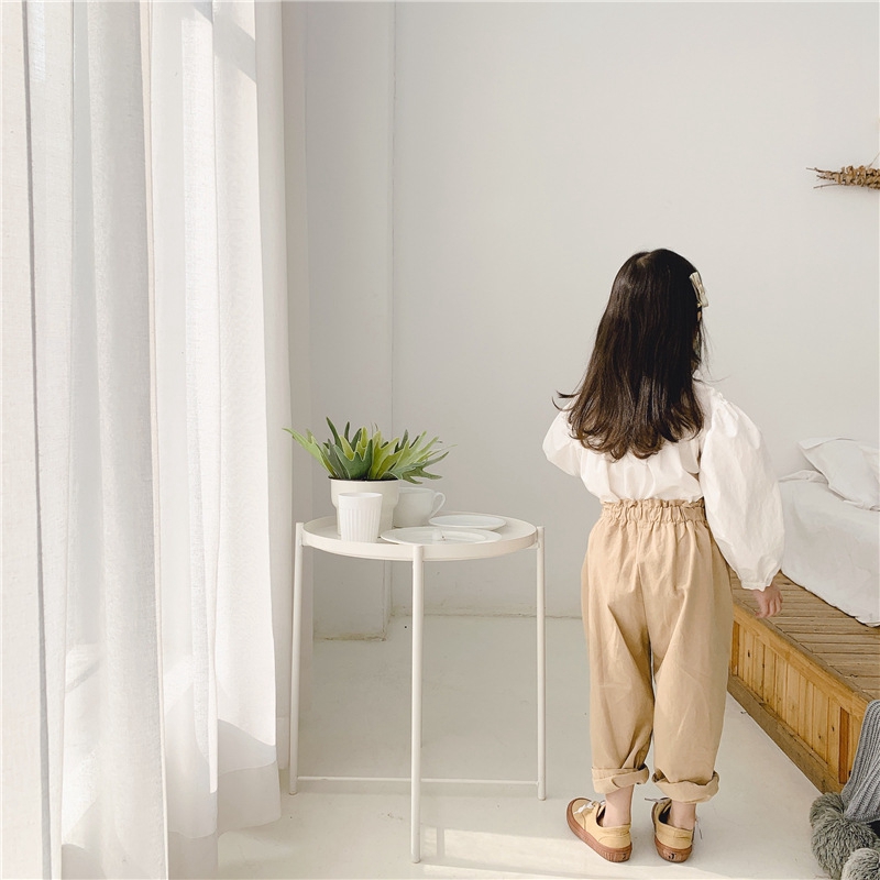 Quần dài chất liệu cotton thiết kế đáng yêu xinh xắn dành cho bé gái