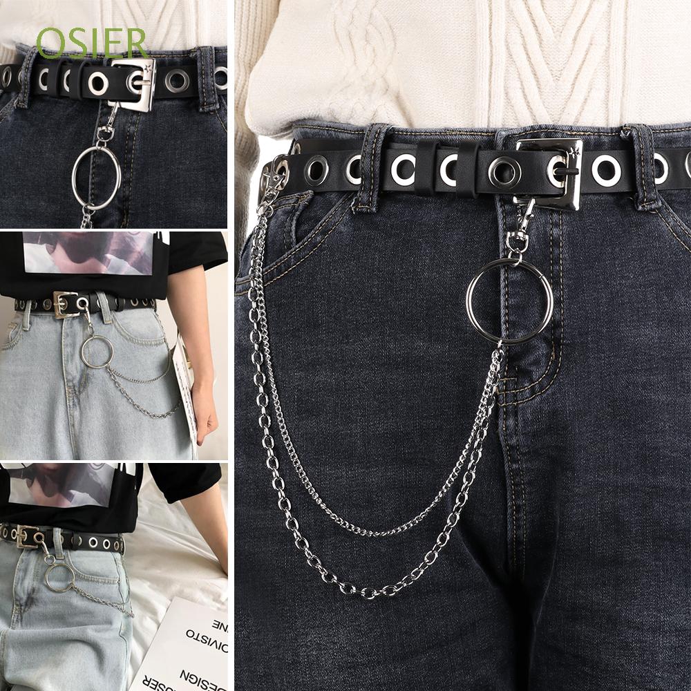 Thắt Lưng Kim Loại Phối Tua Rua Phong Cách Punk Rock