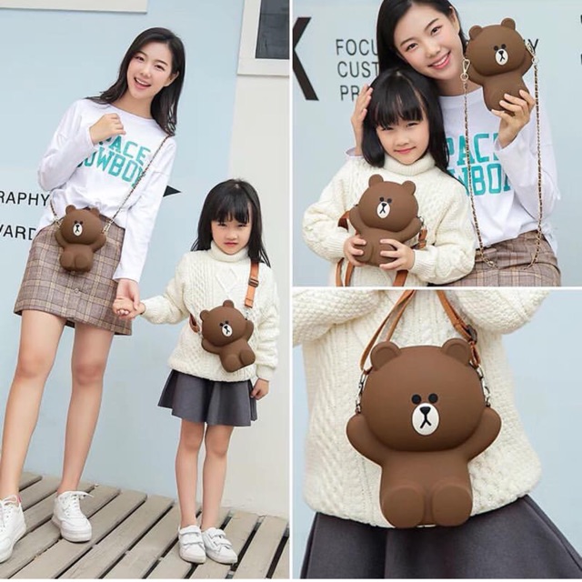 TÚI ĐEO CHÉO GẤU BROWN CAO CẤP