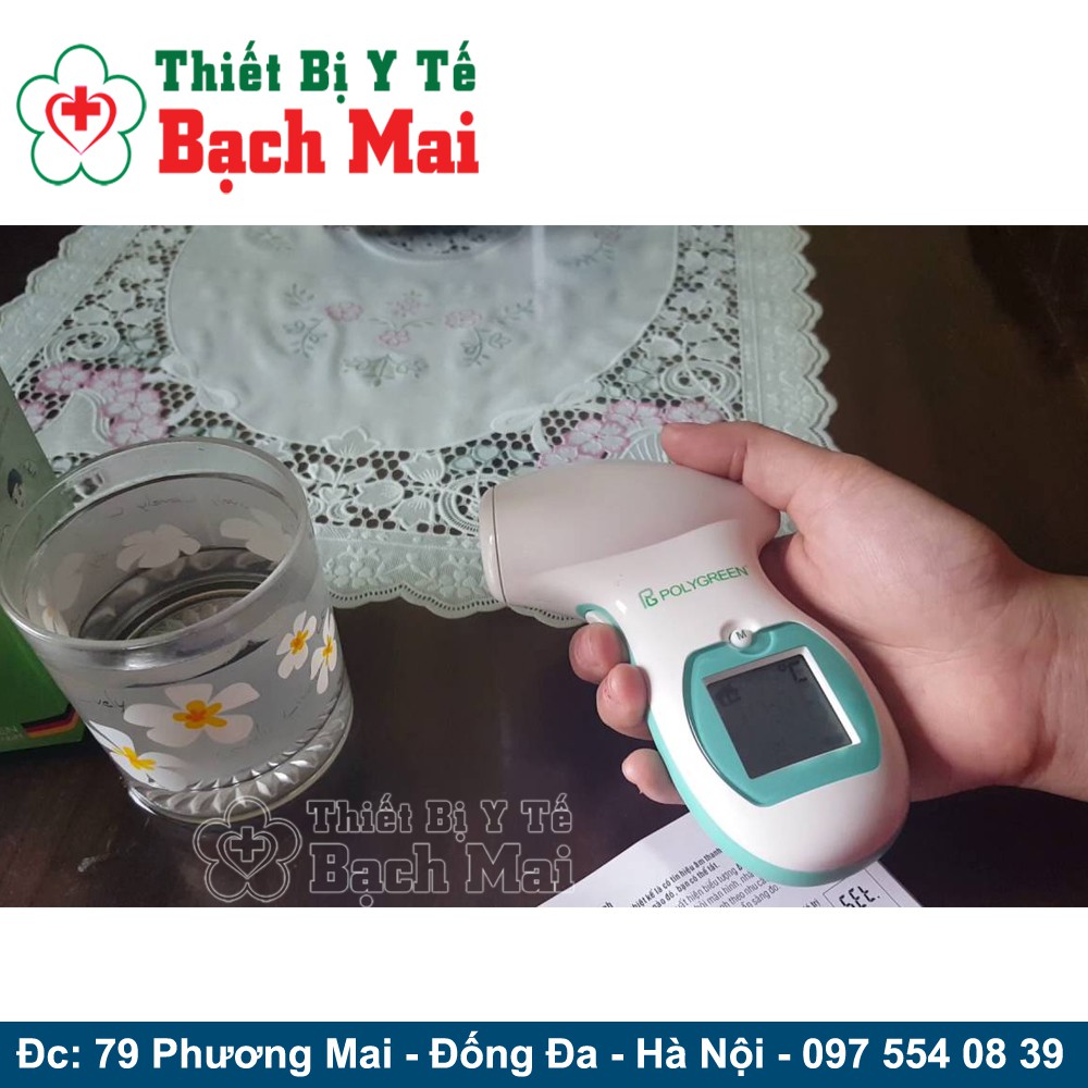 Nhiệt Kế Hồng Ngoại Đo Trán Polygreen KI-8280 + Tặng 01 túi đựng máy