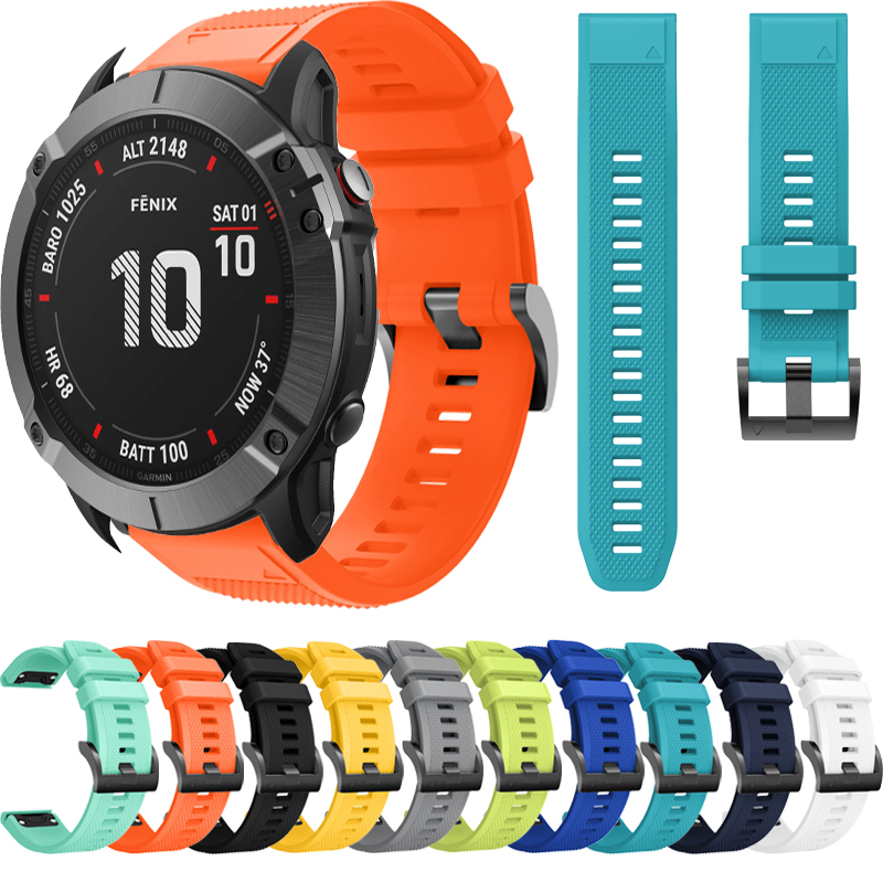 Dây Đeo Thay Thế Bằng Silicone 22mm Tháo Gỡ Nhanh Cho Garmin Fenix 5 / 5Plus / 6 / 6Pro / Forerunner 935 945