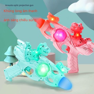 ❈❡⊙Súng đồ chơi chiếu điện dành cho trẻ em, bé trai và gái, âm thanh hay, ánh sáng, nhạc, cảnh sát lấy từ 3-6