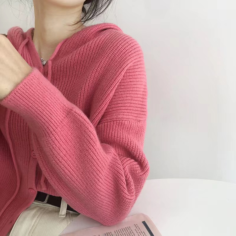 Áo Hoodie Dệt Kim Dáng Rộng Thời Trang Hàn Quốc Cho Nữ