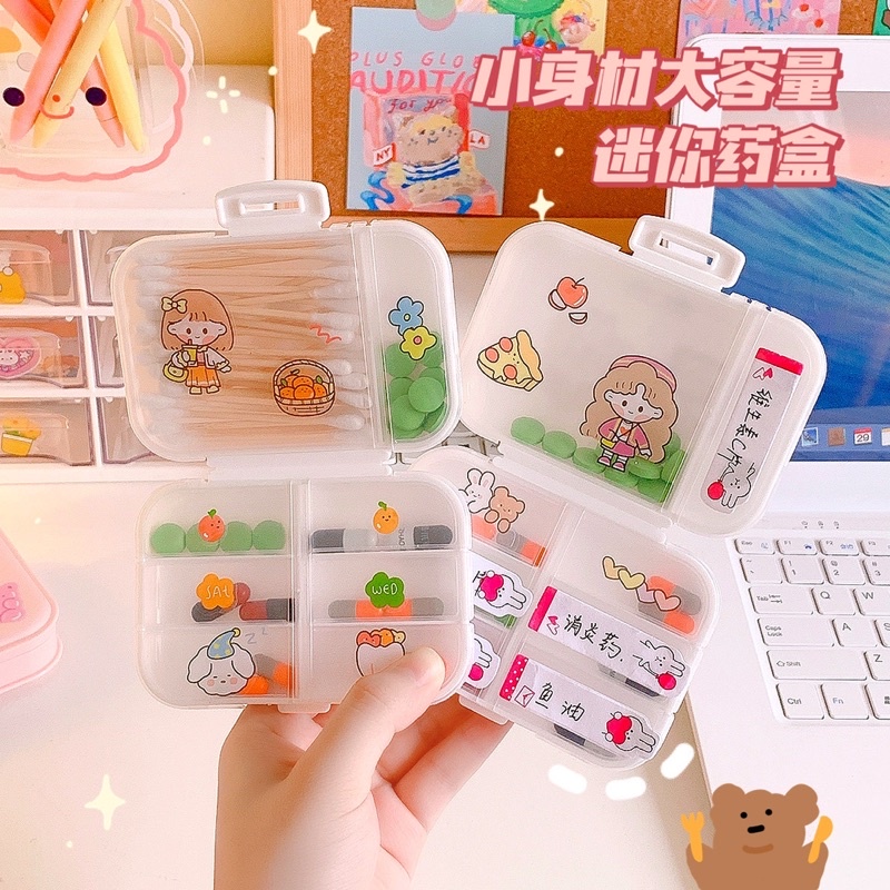 Hộp Mini 8 Ngăn Đựng Trang Sức / Phụ Kiện Tiện Lợi