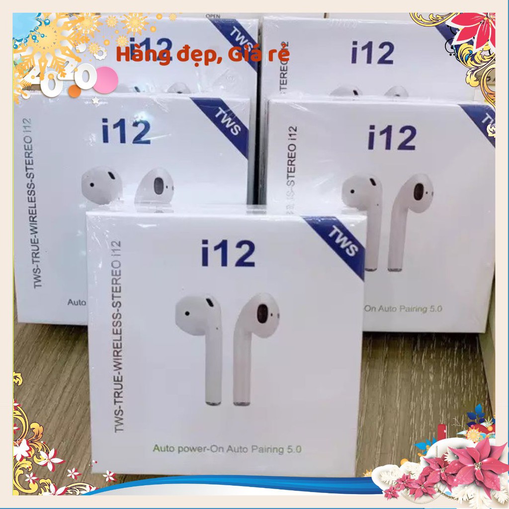 Tai Nghe Bluetooth Không Dây Nhét Tai I12 Kiêm Pin Sạc Dự Phòng BAHAI_SHOP02