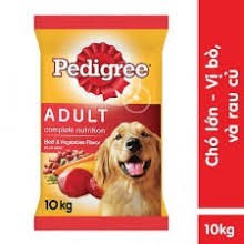 Thức ăn chó lớn Pedigree vị bò bao 10kg