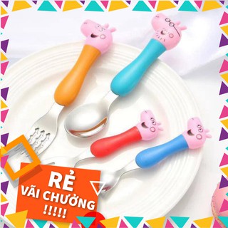 Bộ Thìa Dĩa Heo Peppa Cho Bé Bộ 4 Món