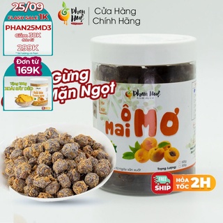 Ô mai xí muội mơ gừng chua mặn ngọt Phan Huệ hộp 100g 300g 500g ngậm ho giảm rát họng đặc sản Hà Nội