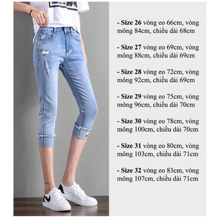 Quần jean lửng thêu hoa LS_QL008