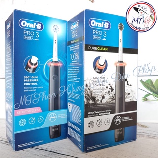 Bàn Chải Điện Oral-B Nội Đia PHÁP Pro 2000/3000: Làm Sạch Sâu, Cảm Biến Áp Lực, Hai Chế Độ Đánh Răng, Chống Nước