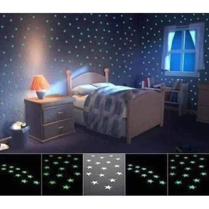Set 100 Ngôi Sao Dạ Quang Dán Tường Trang Trí Phát Sáng Về Đêm YN217026 | BigBuy360 - bigbuy360.vn