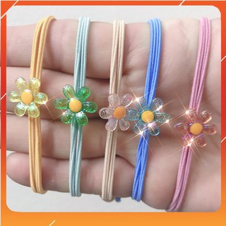 Dây chun buộc tóc hoa cúc daisy Hàn Quốc - Dây buộc tóc hoa cúc chi nhiều màu sắc hot trend