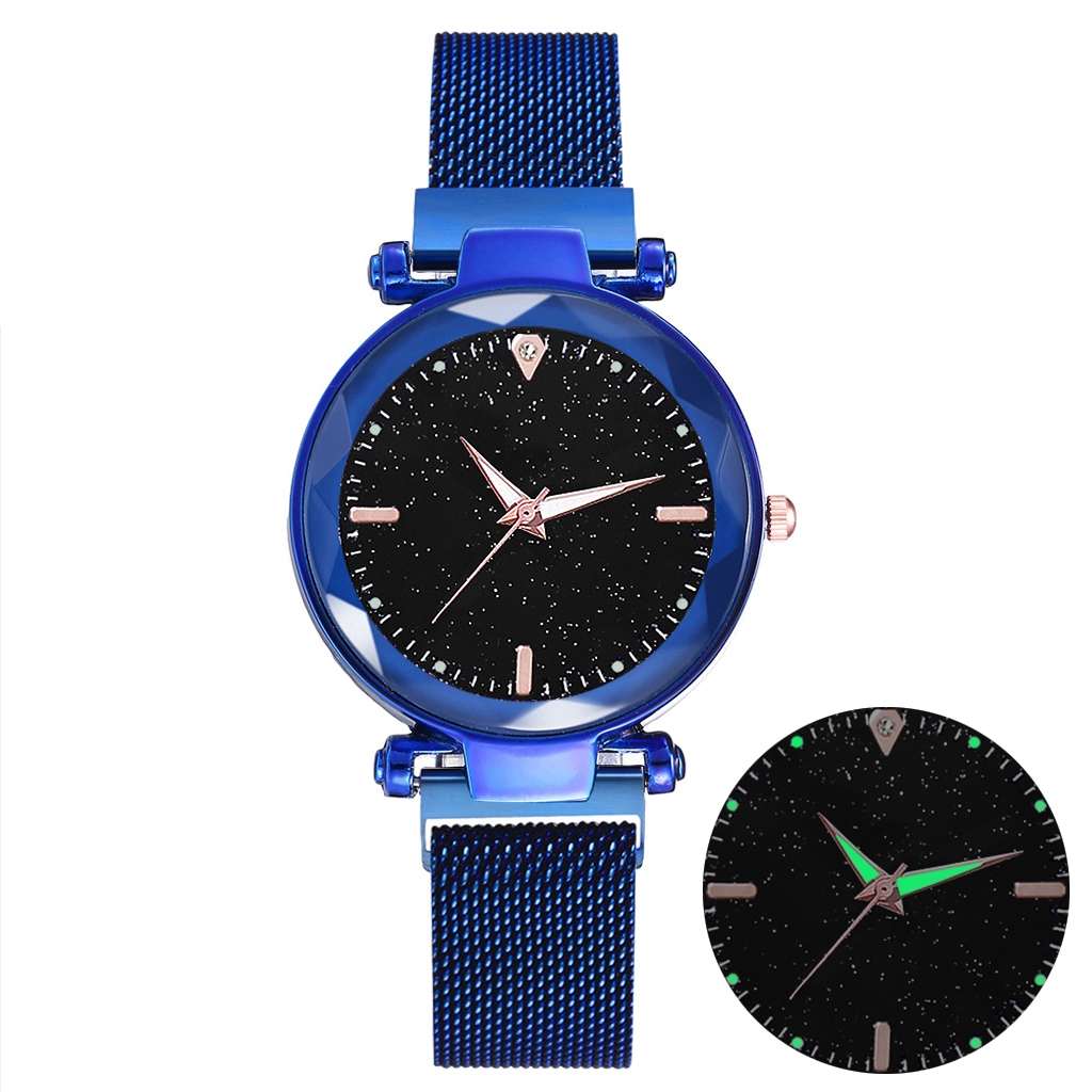Starry Sky Luminous Watch Luxury Women Stainless Steel Quartz Watch