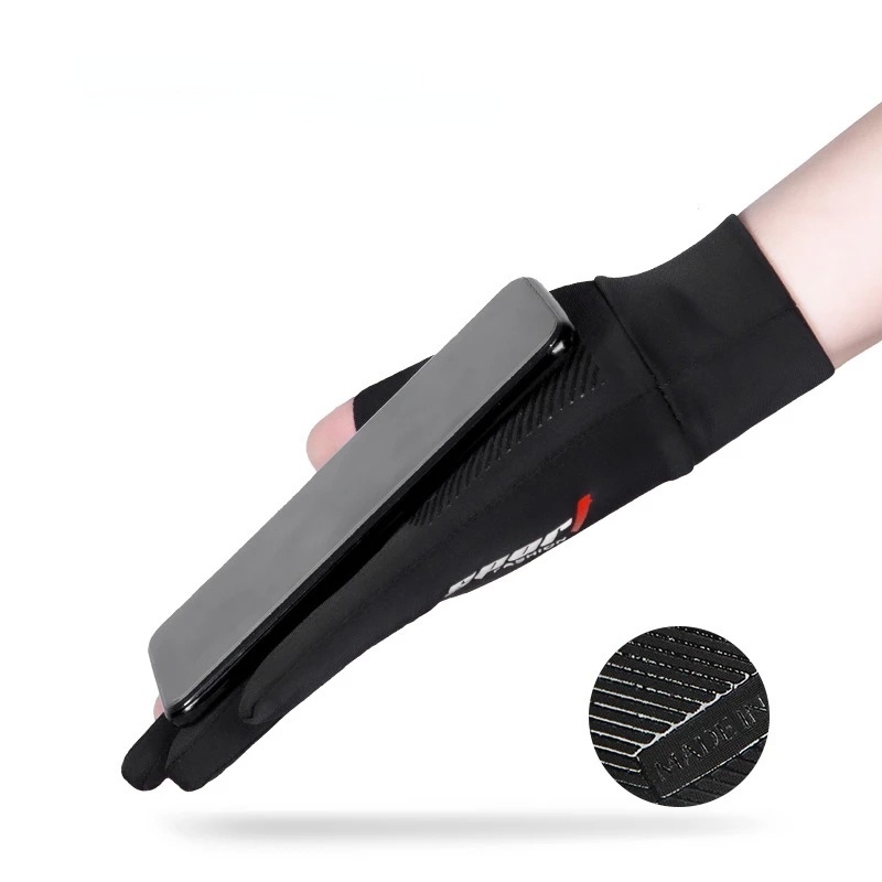 Găng Tay Hở Ngón Bằng Lụa Lạnh Mỏng Thoáng Khí Bảo Vệ Chống Tia UV Có Chức Năng Chạm Màn Hình Cảm Ứng Chống Trượt / Mồ Hôi Khi