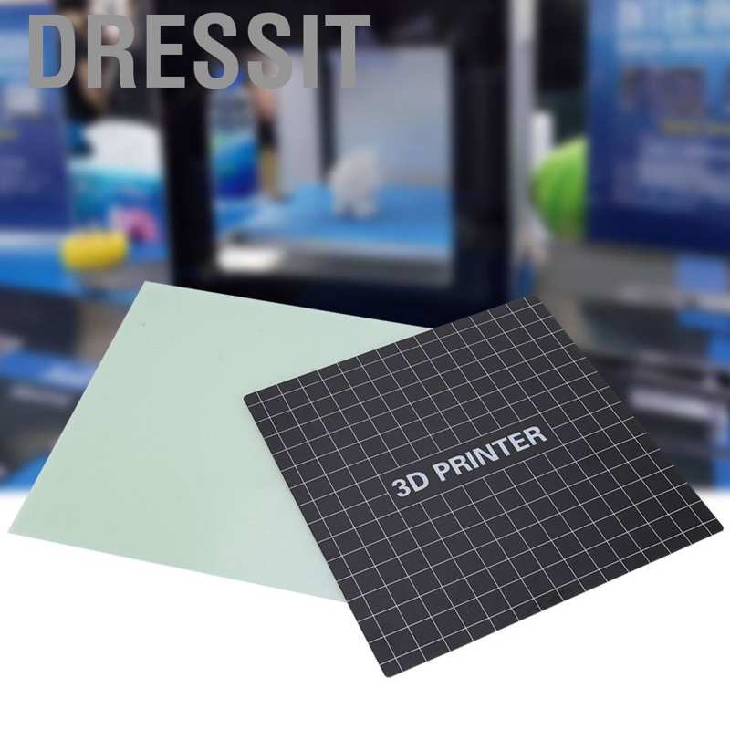 Dressit Heatbed High Temperature Resistant Panel + Platform Sticker for 3D Printer DH