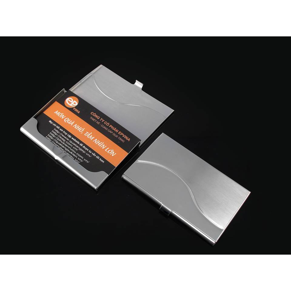 Hộp Đựng Card Visit Cầm Tay, Nhỏ Gọn Làm Từ Inox Không Gỉ _NC061 Quà Tặng Văn Phòng Ý Nghĩa [ Có Khắc Theo Yêu  Cầu ]