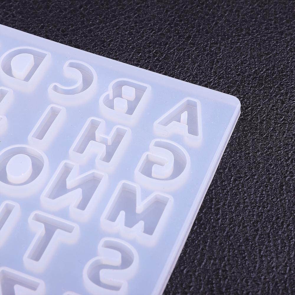 Khuôn silicon nhựa đúc hình 26 chữ cái tiếng Anh dùng làm đồ trang sức thủ công