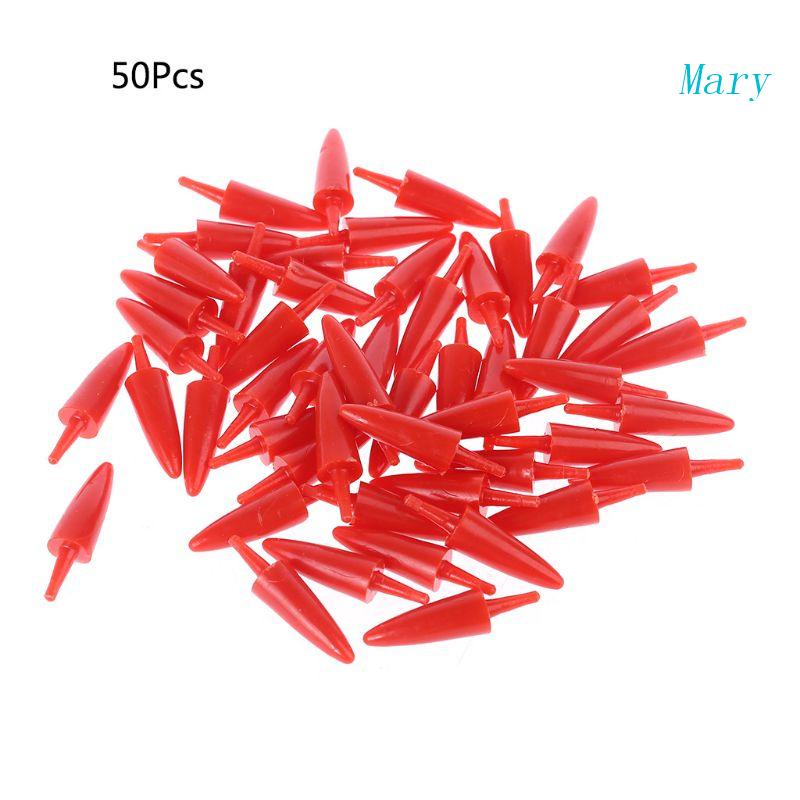 Set 50 Mũi Người Tuyết Bằng Nhựa 12x23mm Làm Đồ Thủ Công Trang Trí Giáng Sinh Cho Bé DIY