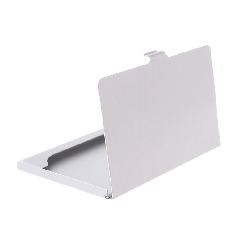 Stainless Steel Business Name Credit ID Card Holder Box Metal Pocket Box Case