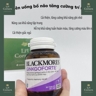 Viên hỗ trợ trí nhớ Blackmores GinkgoForte hũ 80v - Date T1/2024