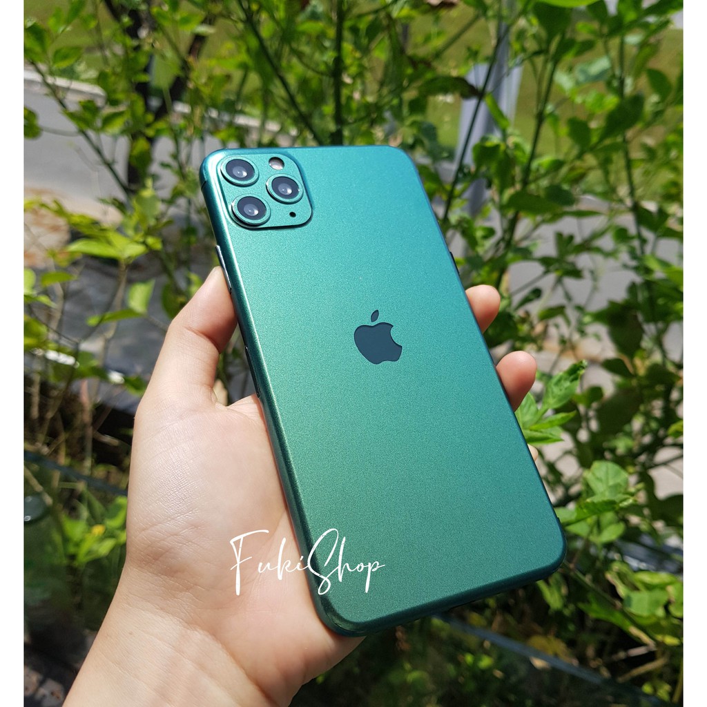 [IPHONE]Tấm Dán Skin FULL Viền màu Chameleon Green Dành cho 5 6 7 6plus 7plus 8plus X XR XSMAX 11 PRO MAX 12 PRO MAX