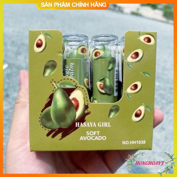 Son Dưỡng Môi Trái Bơ Hasaya Girl Soft Avocado lipbalm Chính Hãng Môi Hồng Môi Căng Mộng Chuẩn Hotgir