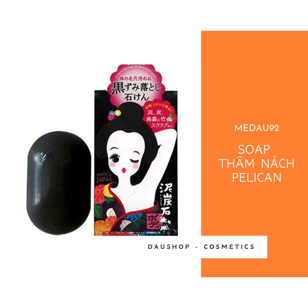 Xà phòng giảm thâm nách Pelican Cleaning Soap Black Nhật Bản