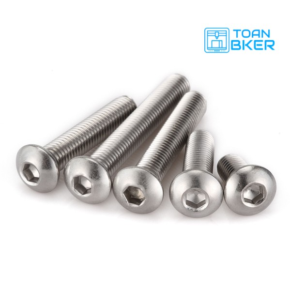 Bộ bulong lục giác đầu dù, inox M3, nhiều kích thước, đẹp đẽ và cứng cáp (bulon ốc vít long đen long đền)