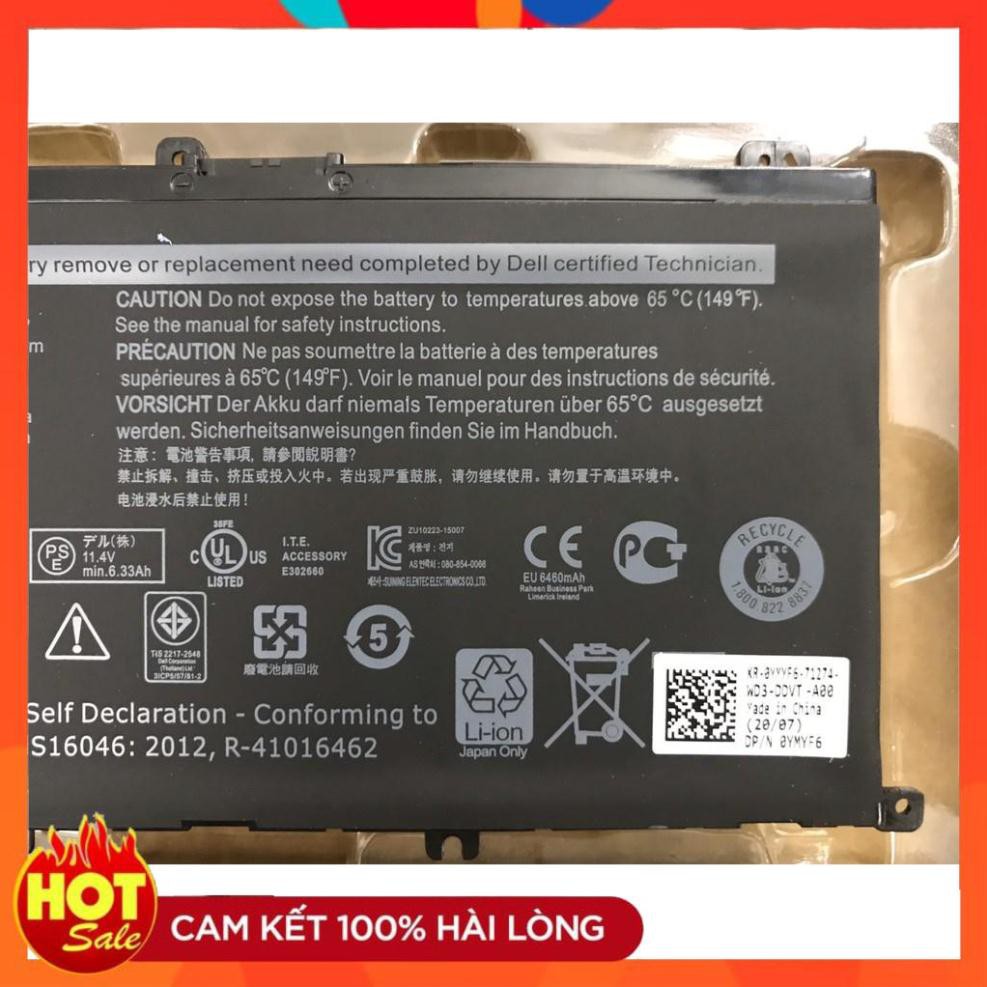 [Mã 273ELHA100K0 hoàn 7% đơn 500K]  HÀNG ZIN  Pin(Battery) Dell Inspiron 15 7000 7566 7567 7557 7559 357F9 Original