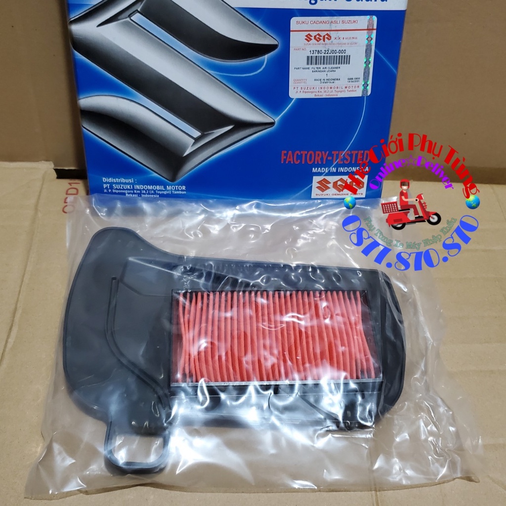 LỌC GIÓ VIVA FI 115CC ZIN MỚI CHÍNH HÃNG SUZIKI INDONESIA NHẬP KHẨU