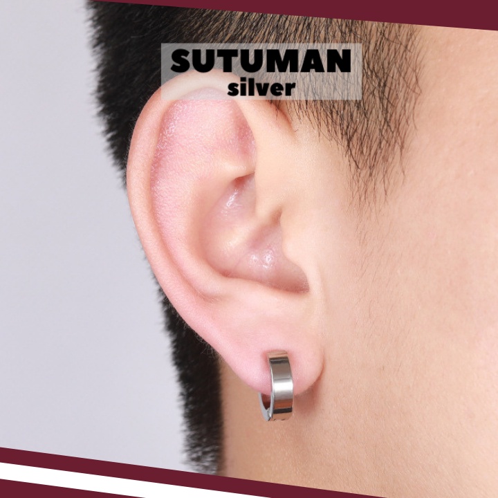 Khuyên tai bông tai không cần bấm lỗ style Hàn Quốc kiểu tròn chất liệu titan SuTu Việt Nam Thế giới phụ kiện thời trang