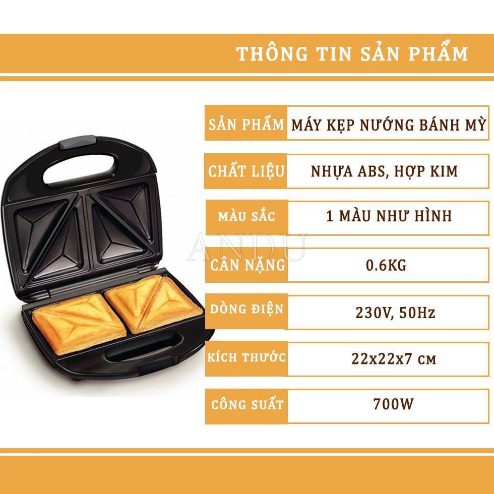 Máy Kẹp Ép Bánh Mỳ Haeger , Máy Nướng Bánh Sandwich Đa Năng Tiện Lợi