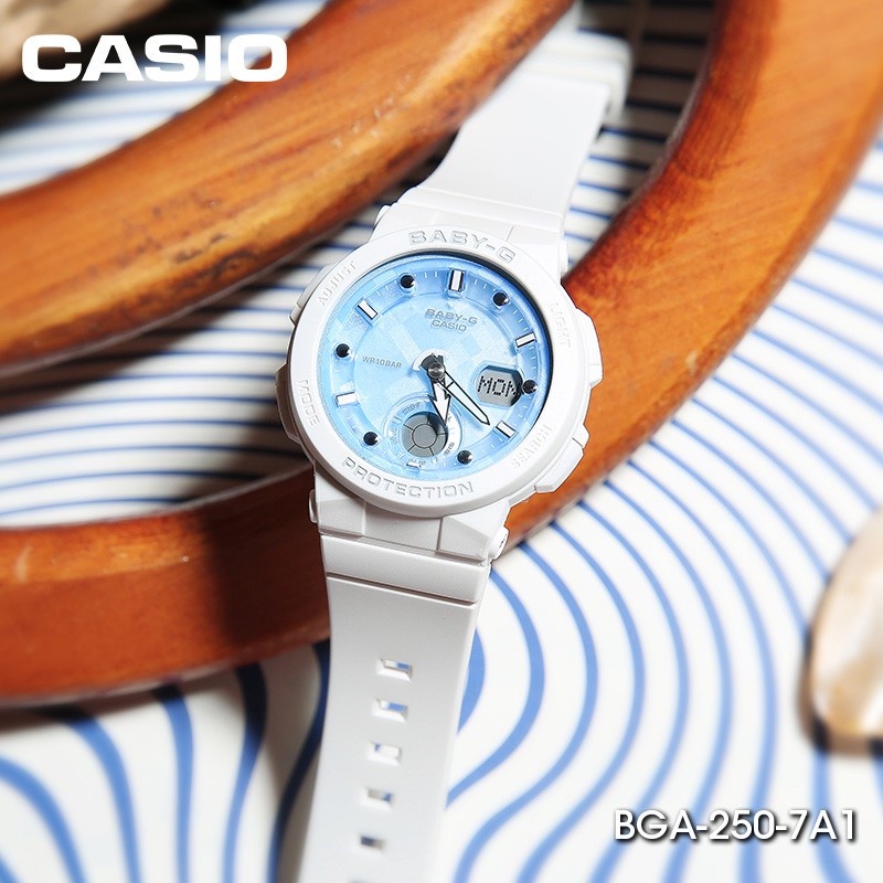 Đồng hồ casio nữ dây nhựa BABYG BGA-250-7A1DR chính hãng