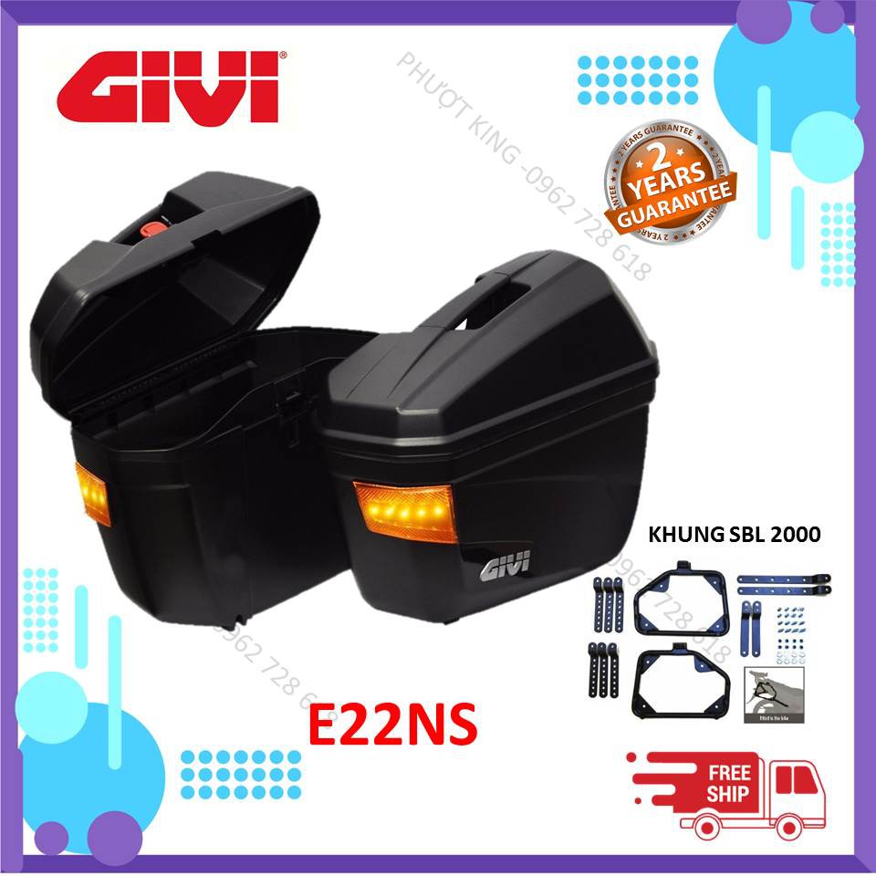 Thùng hông GIVI E22N- Thùng hông GIVI E22NS