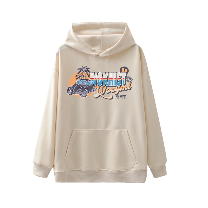 NRVP Áo Khoác Hoodie Tay Dài Dáng Rộng In Họa Tiết Phong Cách Hàn Quốc Dành Cho Nam Nữ