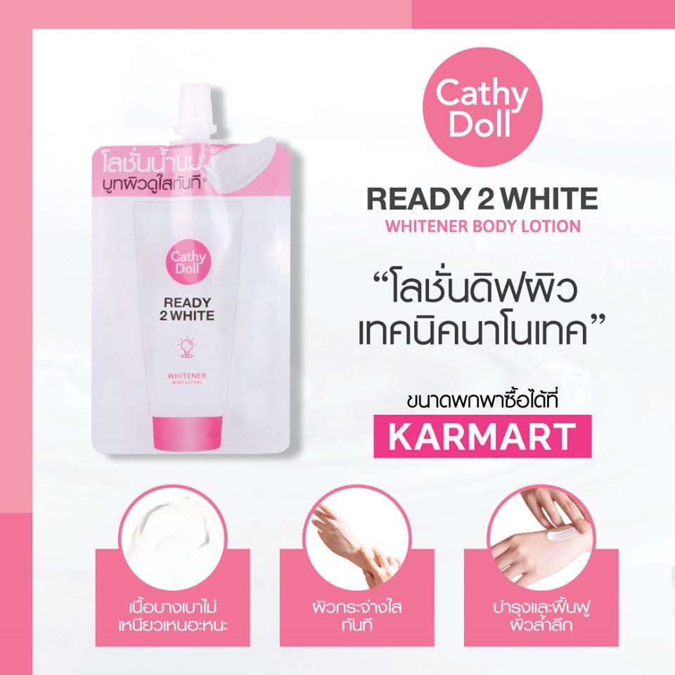 (Dạng Gói) Sữa dưỡng thể làm trắng da Cathy Doll Ready 2 Whitener 30 ml