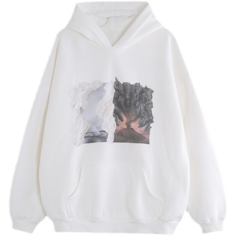 Xiaozhainv Áo Khoác Hoodie Tay Dài Dáng Rộng Kiểu Hàn Quốc Thời Trang Mùa Thu Cho Nữ | BigBuy360 - bigbuy360.vn