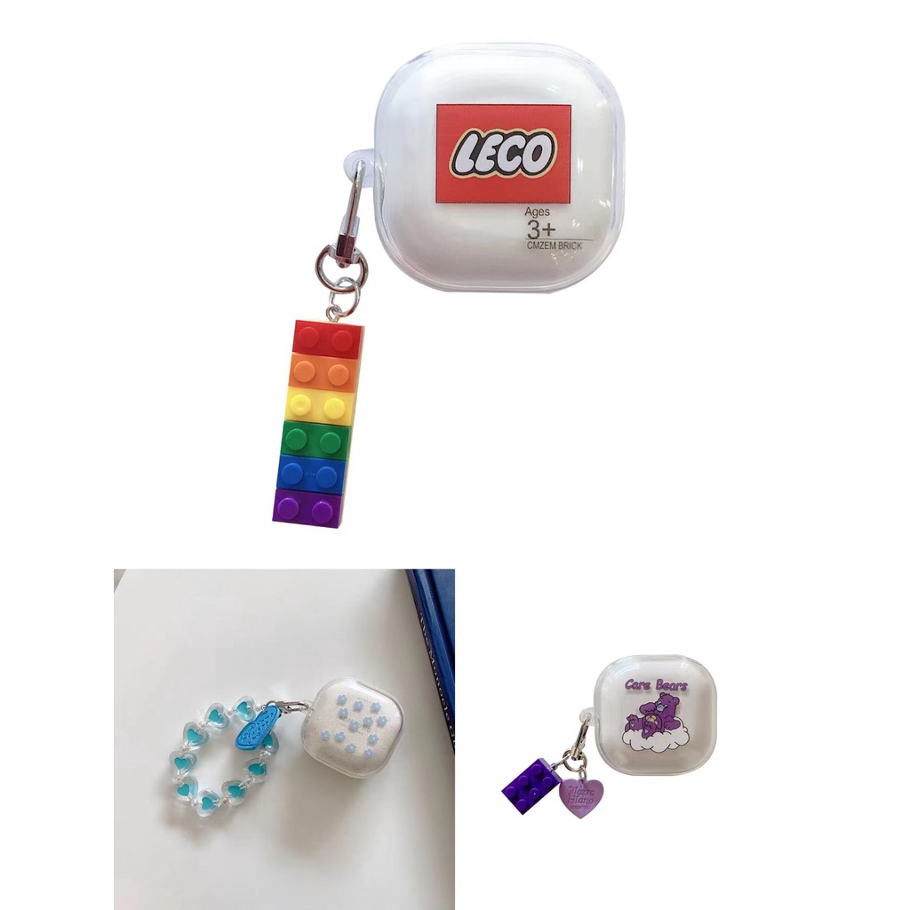 Vỏ bọc bảo vệ hộp sạc tai nghe Samsung Galaxy Buds Live/ Pro/ 2 TPU dẻo trong suốt có mặt treo