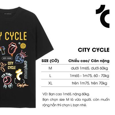 Áo thun nam nữ Neon Sign City Cycle - áo thun tay lỡ unisex Local Brand | BigBuy360 - bigbuy360.vn