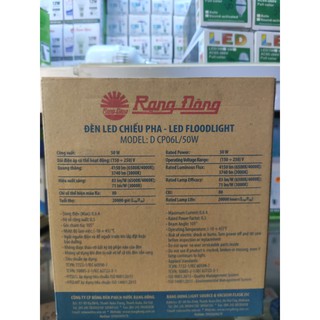 Đèn pha led 50W Rạng Đông IP65 chống nước ( BẢO HÀNH 18 THÁNG 1 ĐỔI 1 )