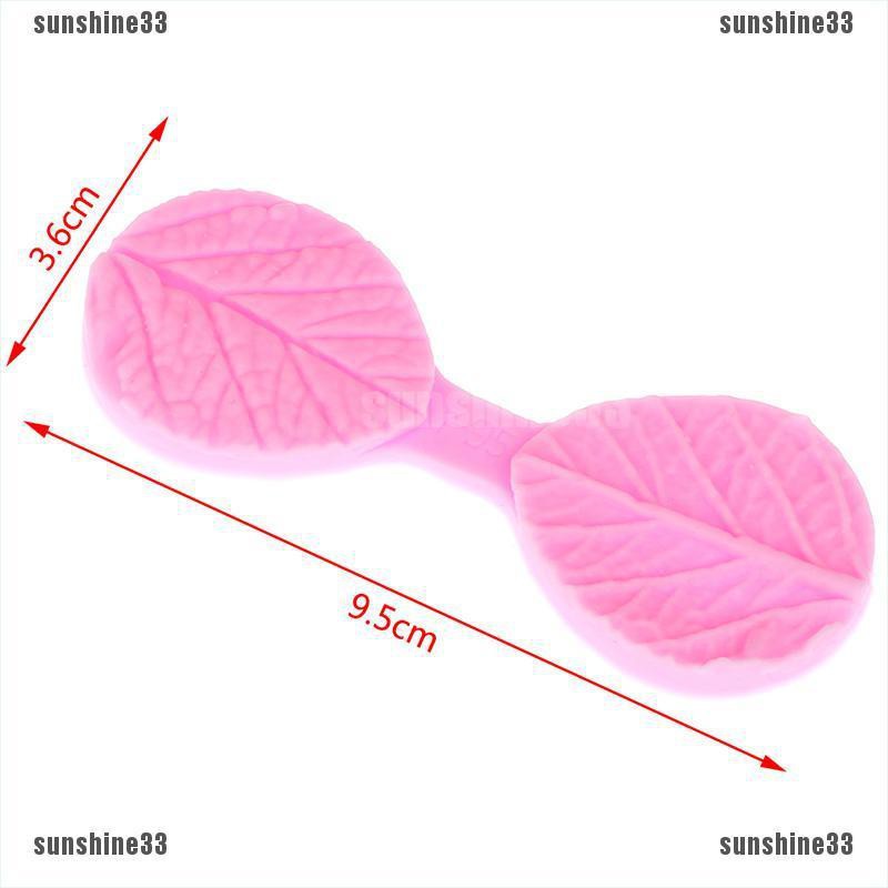 Khuôn silicone làm bánh hình 2 chiếc lá DIY