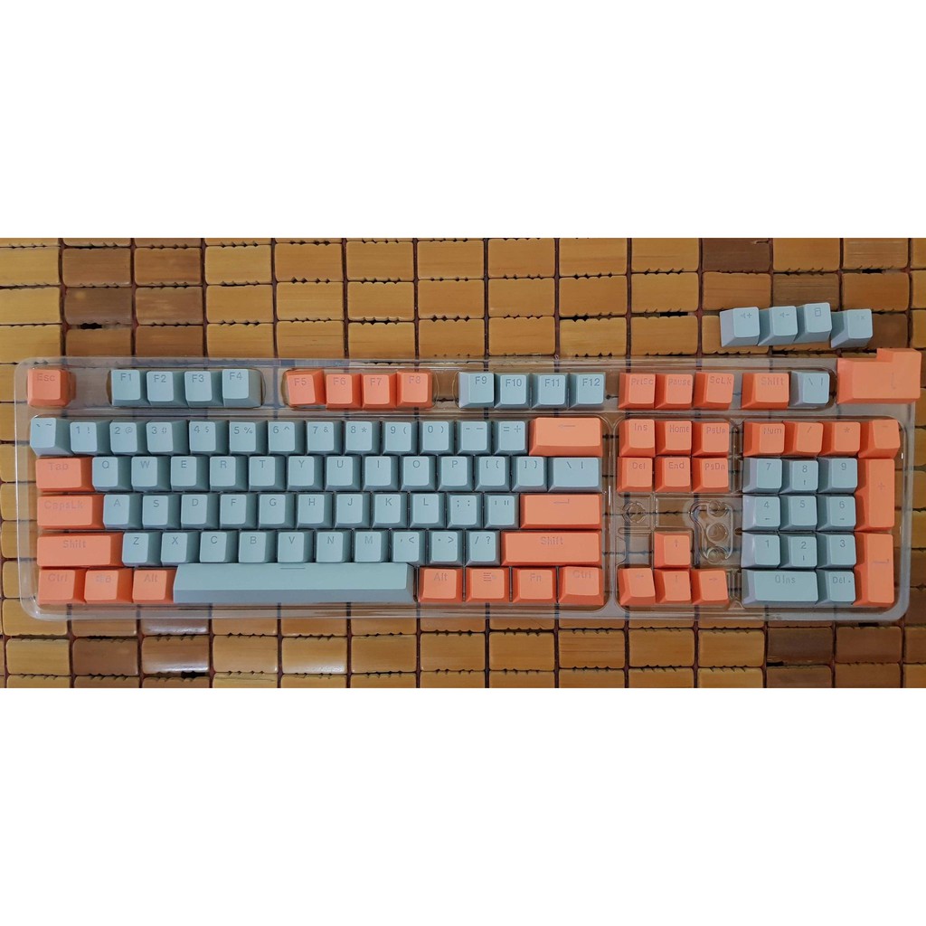 Set keycap Font chữ đẹp nút bàn phím in doubleshot xuyên led chống cháy giá siêu rẻ 108 phím