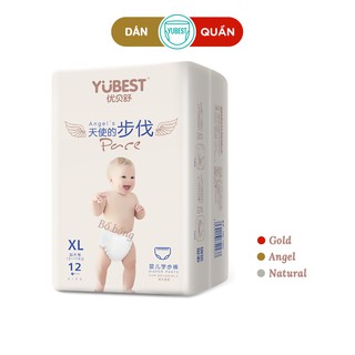 Bỉm YUBEST Angel / Gold / Natural nội địa Trung Quốc quần / dán đủ size S90 M84, L78, XL72, XXL66, XXXL66