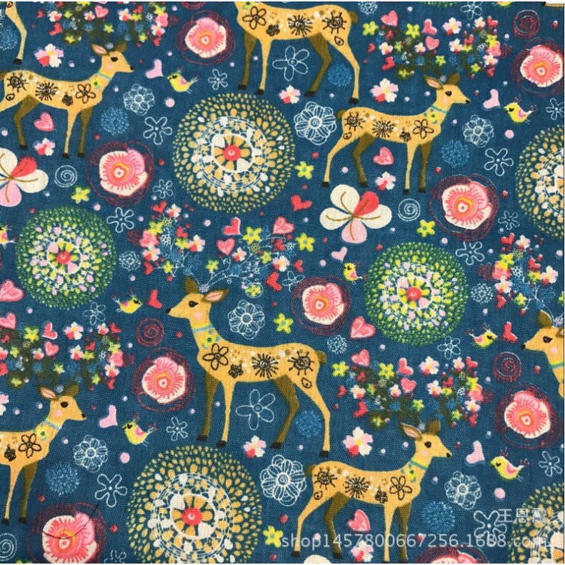 ⚡Sẵn nhiều mẫu⚡ Vải canvas họa tiết vintage, retro, kẻ caro, làm phông nền, DIY, may thảm, may túi