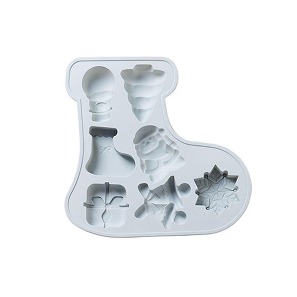 Khuôn Silicone Làm Bánh 7 Ngăn Tạo Hình Chủ Đề Giáng Sinh