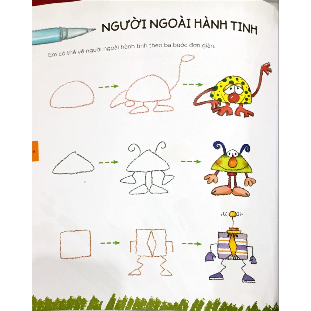 Sách - Học Vẽ Bằng Hình Cơ Bản 2 - 100 Mẫu Vẽ Nhân Vật Cổ Tích Và Động Vật Thú Vị