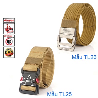 Dây lưng nam, dây nịt bụng nam vài dù cao cấp siêu bền đẹp vải bố cực chắc khóa cài kim loại chống gỉ TL26