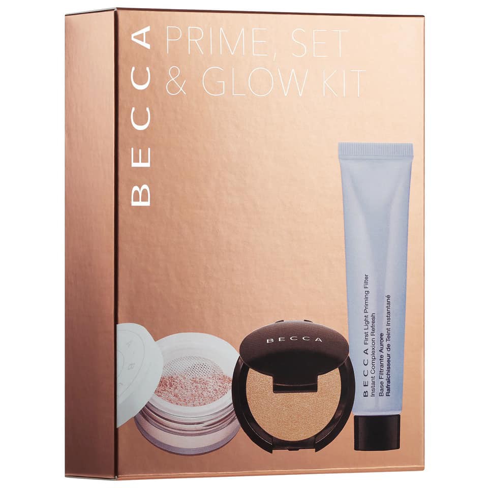 SET BẮT SÁNG - KEM LÓT - PHẤN PHỦ BECCA PRIME SET GLOW KIT MINI CHÍNH HÃNG - 5012